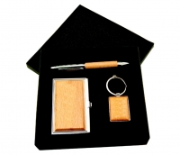 Personalized Wood Pen Key Chain Holder Gift Set