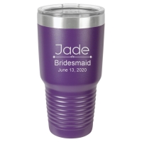 Personalized Bridesmaid Purple  Travel Mug