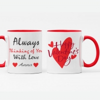 Personalized Always Thinking of you Valentine's Day Mug