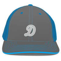 Custom Embroidered Neon Blue Graphite Hat
