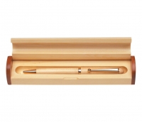 Personalized Wide Maple Ballpoint Pen Gift Set