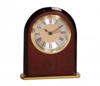 Personalized Mahogany Finish Arch Clock 