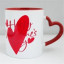 Personalized Valentine's Day Heart Handle Coffee M...